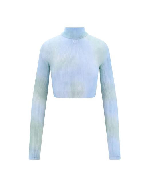 Off-White c/o Virgil Abloh Blue Long Sleeve T-Shirts