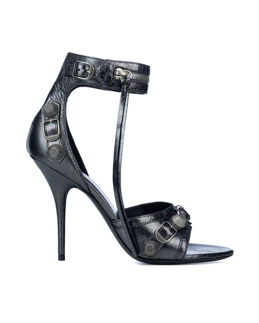Balenciaga Black High Heel Sandals