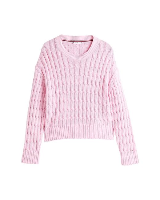 Tommy Hilfiger Round-Neck Knitwear in het Pink