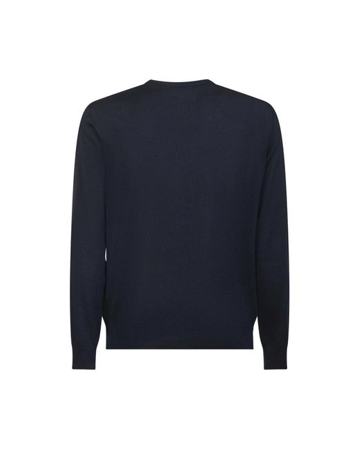 Giorgio Armani Blue Round-Neck Knitwear for men