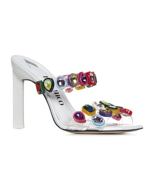 The Attico Metallic Heeled Mules