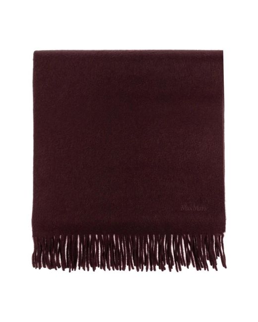 Max Mara Tartan Kamelenwollen Sjaal in het Purple