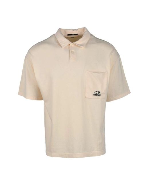 C P Company Natural Polo Shirts for men