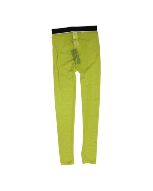 Dolce & Gabbana Green Neongrüne Spitzen-Leggings Hose Unterwäsche