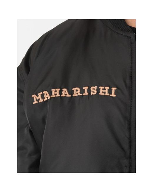 Maharishi Jassen ,Zwart ,Katoen The Alaskan Tour Embroidered Velvet Jacket in het Black voor heren