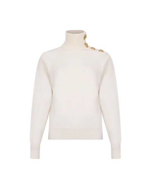 Balmain White Turtlenecks