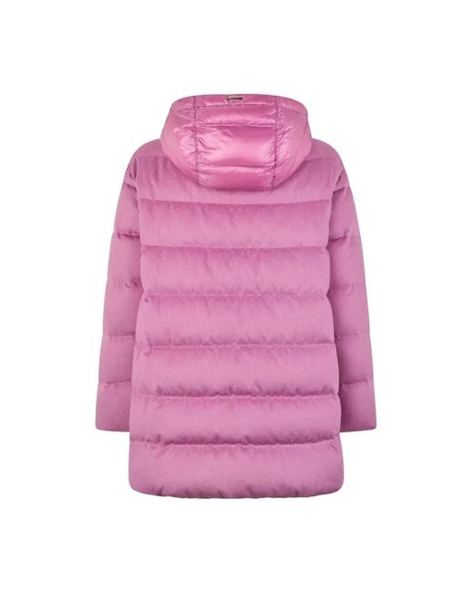 Herno Jassen ,Roze ,Kasjmier Cashmere Donsjas in het Pink