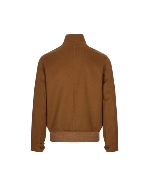 Canali Brown Bomber Jackets for men