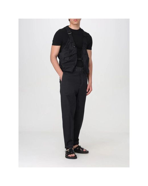 Lemaire Schwarze Casual Hose Mit Gürtel in Black für Herren