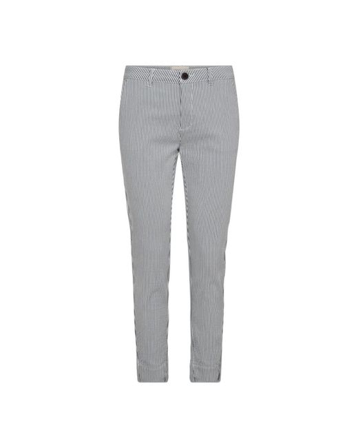 Freequent Gray Slim-Fit Trousers