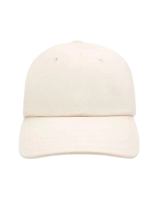 Jacquemus Natural Cremefarbene Kappe Mit Schirm