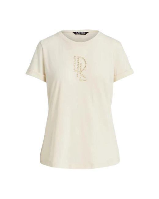 Camiseta blanca de algodón jersey logo Ralph Lauren de color White