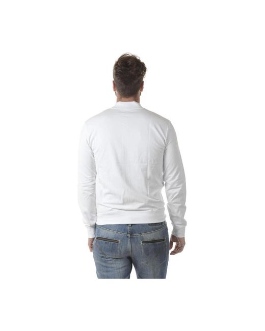 EA7 Zip-Through Sweatshirt Hoodie in het White voor heren