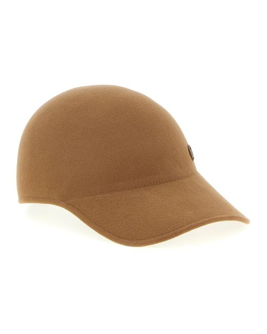 Maison Michel Tiger Wool Hat in het Brown