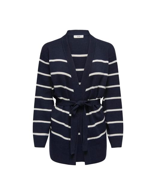 Jacqueline De Yong Truien & Vesten ,Blauw ,Polyester Gestreepte Vest Breiwerk in het Blue