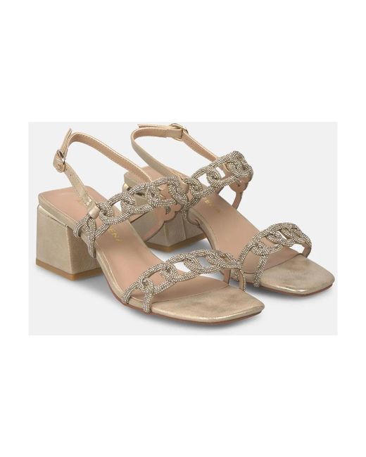 Alma En Pena. Metallic High Heel Sandals