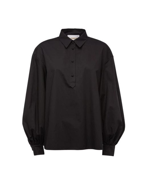 LaDoubleJ Black Dichterhemd,romantische poet bluse,poet shirt - blouses shirts