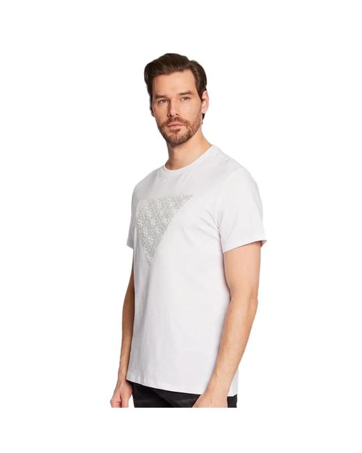 Guess T-Shirts in het White voor heren