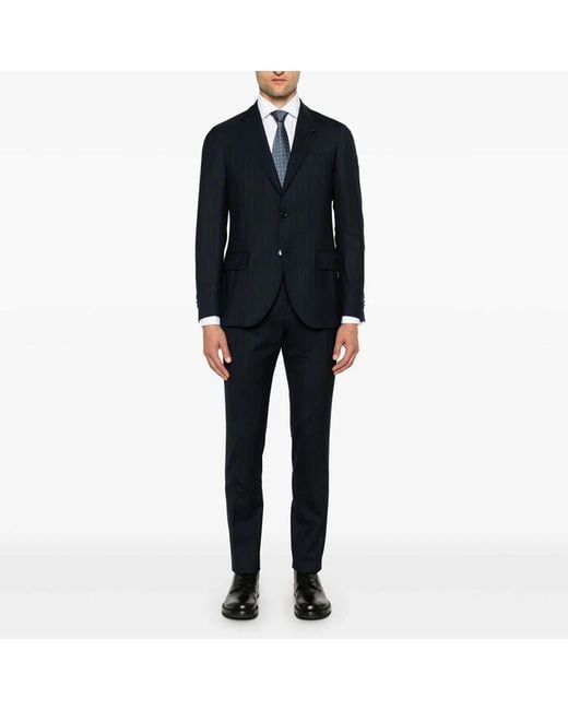 Lardini Blue Single Breasted Suits for men