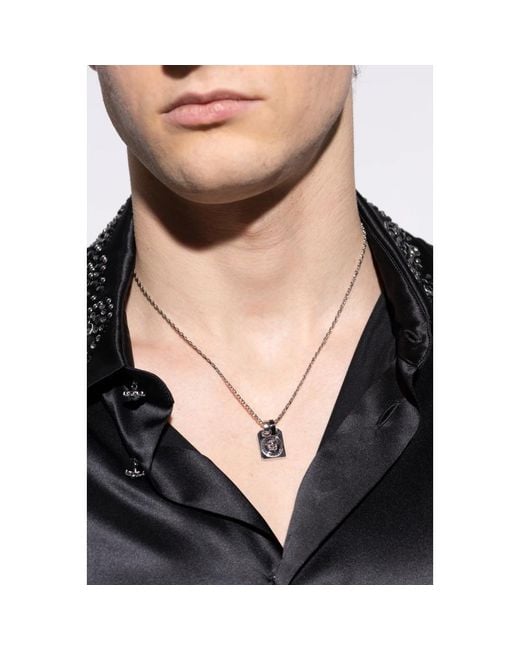 Necklaces di Versace in Metallic da Uomo