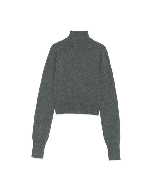Extreme Cashmere Truien & Vesten ,Grijs ,Grijze Zip Sweater Geribbelde Manchetten in het Gray