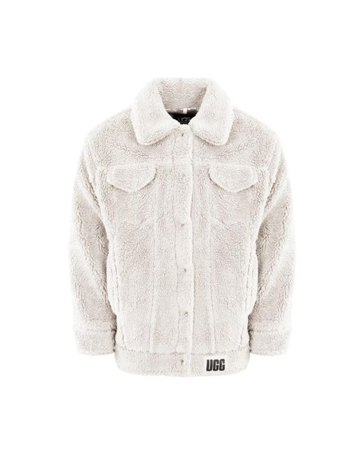 Ugg White Faux Fur & Shearling Jackets
