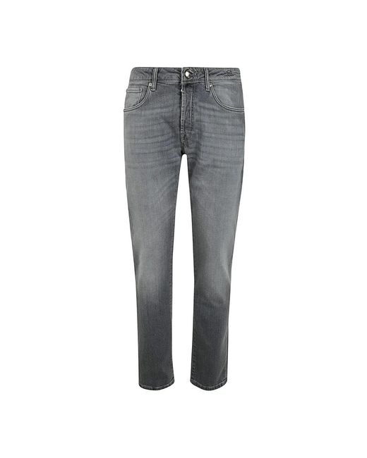 Incotex Gray Slim-Fit Jeans for men