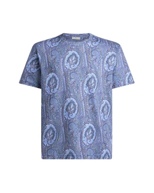 Etro Blue T-Shirts & Vests for men