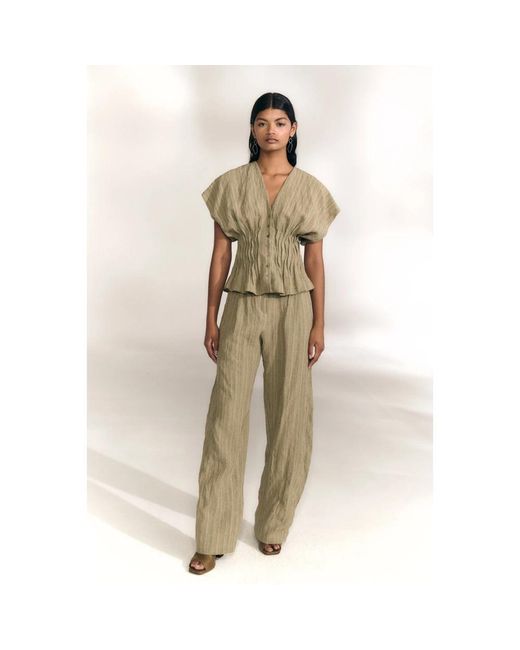 Cortana Natural Tapered Trousers