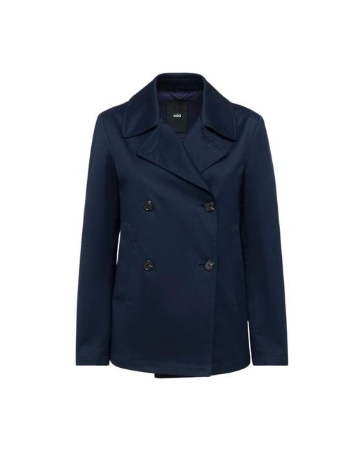 Add Blue Double-Breasted Coats