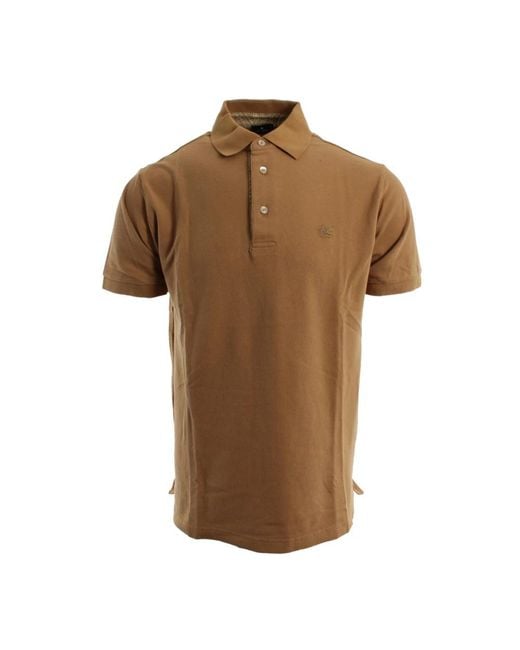 Etro Tops ,Bruin ,Katoen Polo Shirt in het Brown voor heren