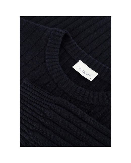 Profuomo Black Round-Neck Knitwear for men