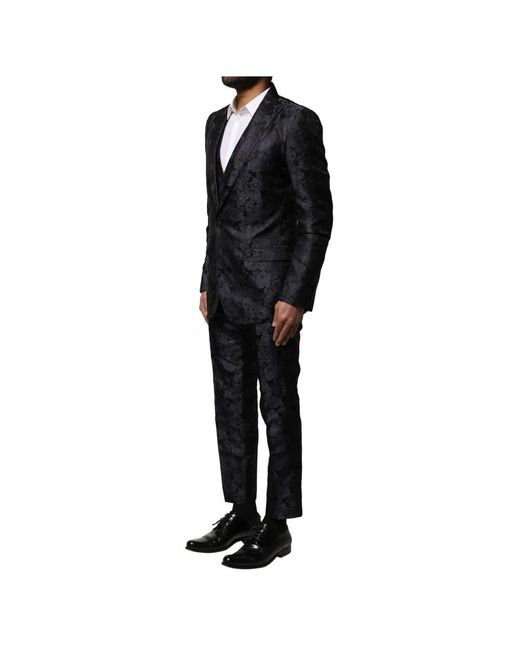 Dolce & Gabbana Black Single Breasted Suits for men