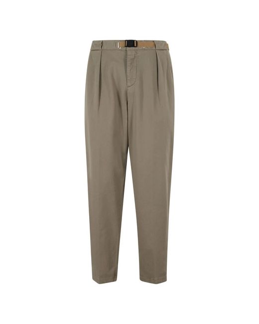 White Sand Tencell Lange Broek Taupe in het Gray voor heren