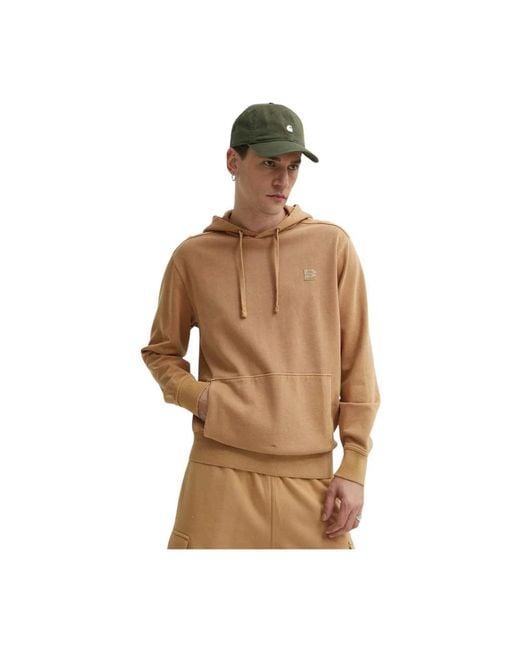 Timberland Drawstring Patch Hoodie in Brown für Herren