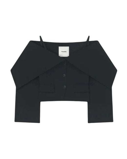 Nanushka Black Blazers