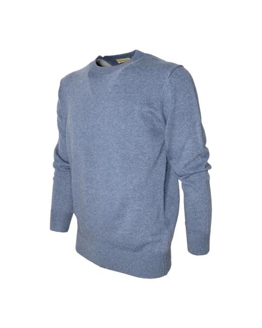 Cashmere Company Round-Neck Knitwear in het Blue voor heren