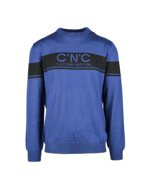 CoSTUME NATIONAL Blue Round-Neck Knitwear for men