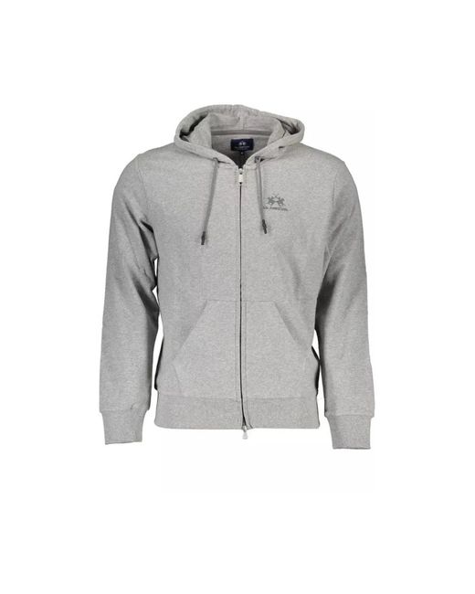 La Martina Gray Zip-Throughs for men