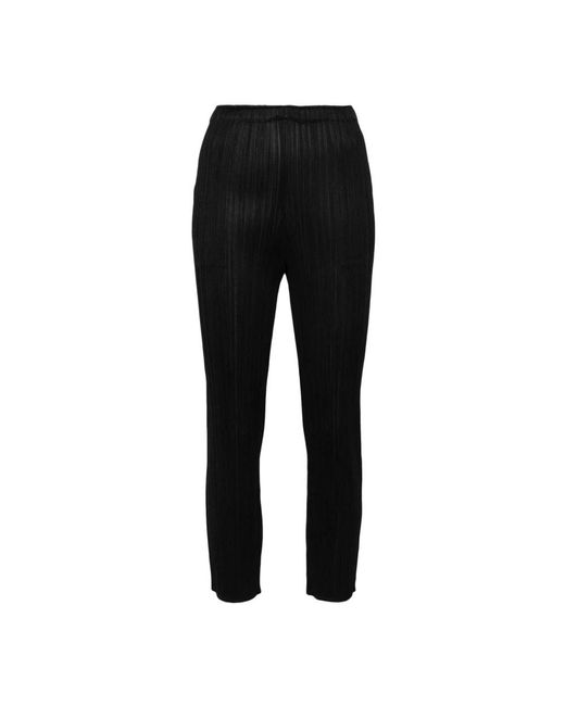 Issey Miyake Black Slim-Fit Trousers