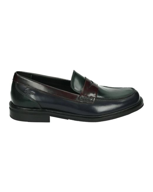 Sioux Schoenen ,Blauw ,Leer Blauwe Instappers Met Rubberen Zool in het Black