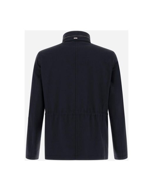 Herno Jassen ,Blauw ,Wol Field Jacket in het Blue voor heren