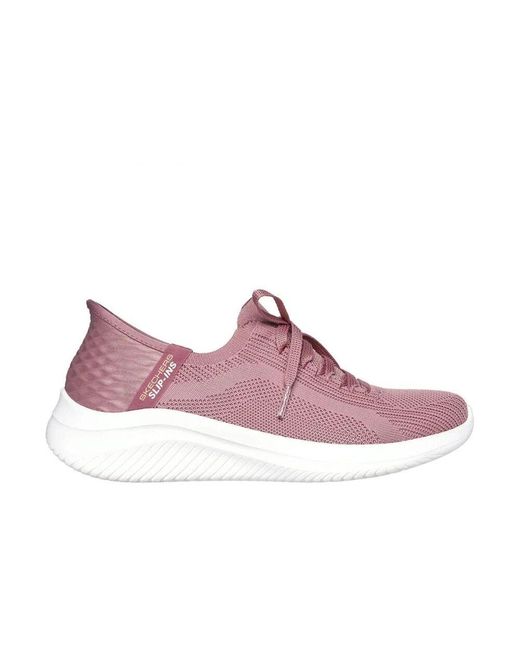 Skechers Pink Bequeme Slip-Ons: Ultra Flex 3.0