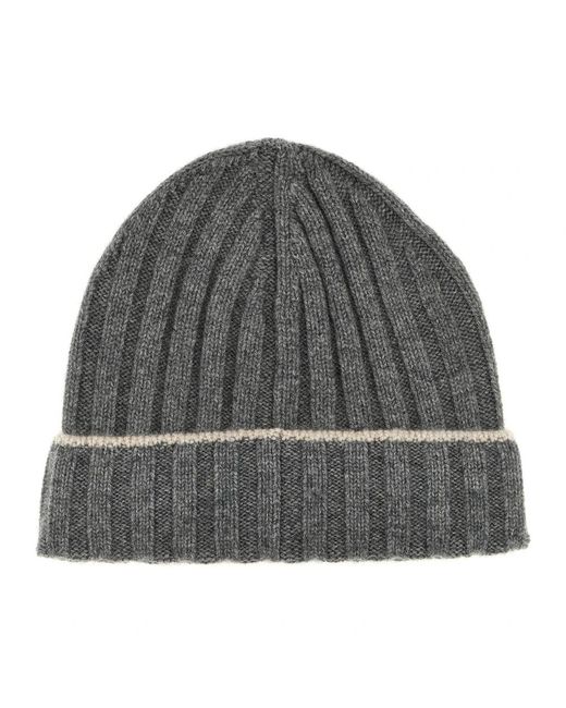 Beanies di Brunello Cucinelli in Gray da Uomo