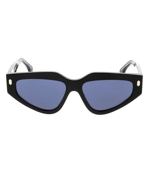 Fendi Accessoires ,Zwart ,Zonnebril in het Blue