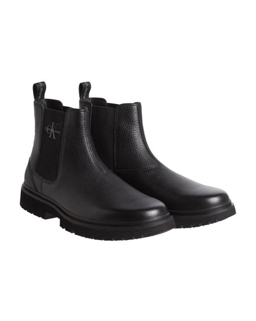 Calvin Klein Black Jeans Chelsea Boots for men