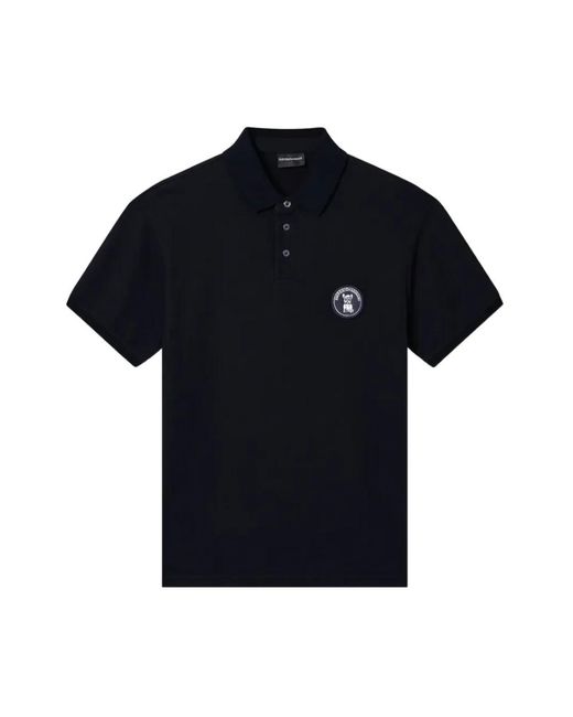 Emporio Armani Black Polo Shirts for men