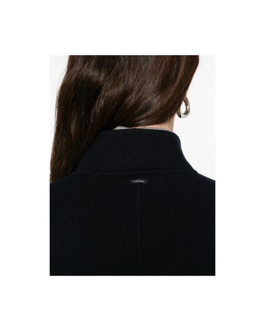 Max Mara Jassen ,Zwart ,Wol Renna Jacket in het Black