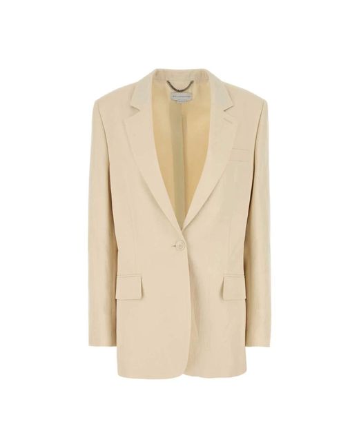 Stella McCartney Jassen ,Ivoor Viscose Blend Blazer in het Natural