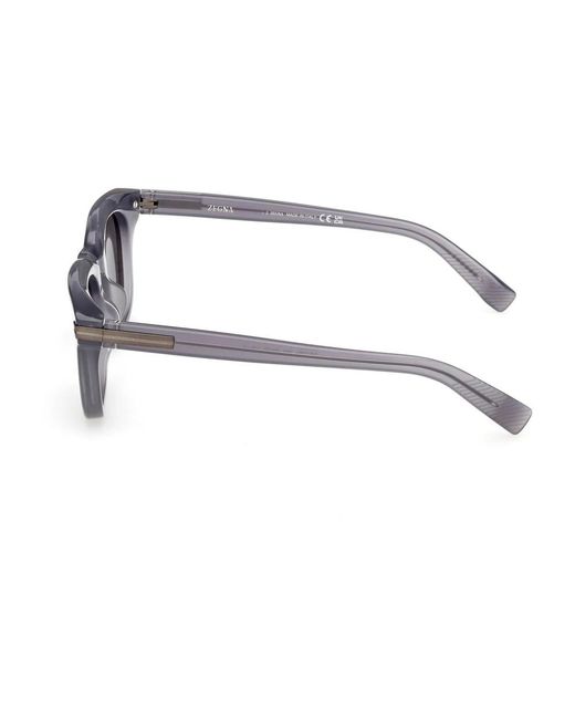 Zegna Gray Sunglasses for men